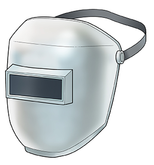 Welding helmet.